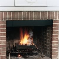 BLACK FIREPLACE SMOKE GUARD