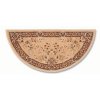 H-34 Beige Half Round Hearth Rug