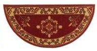 H-603 Vermillion  Half Round Hearth Rug