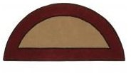 H-66 Berry Half Round Large Contemporary Hearth Rug