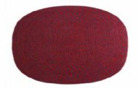 H-73 Regal Red/Blue Wool Braided Hearth Rug