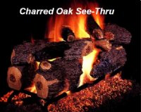 30" SEE-THRU CHARRED OAK LOGS